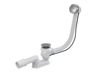 Kád le/túlfolyószett 800 bovdenes, kerek és krómozott fedél