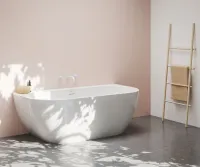 Freedom Wall 166x80 akrilkád, fehér, fehér/fekete/króm lefolyó