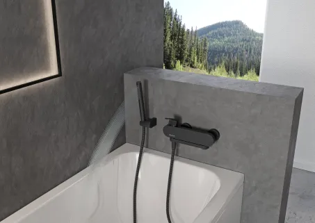 Chrome kádcsaptelep szett nélkül CR 022.20BL, fekete