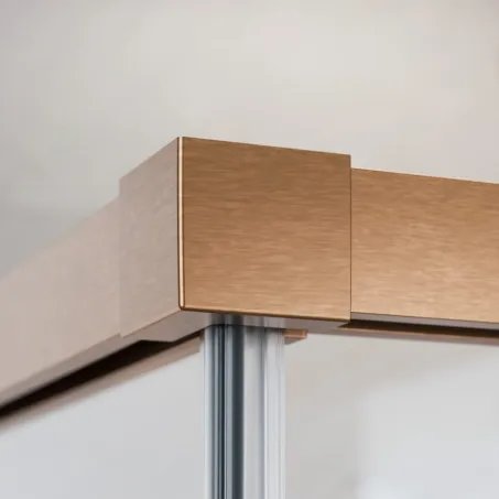 Idea Brushed Copper KDJ szögletes szálcsiszolt réz zuhanykabin 110x120 átlátszó balos