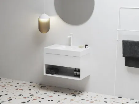 Lite 80/45 S mosdó fehér, túlfolyó nélkül, csaptelep furattal