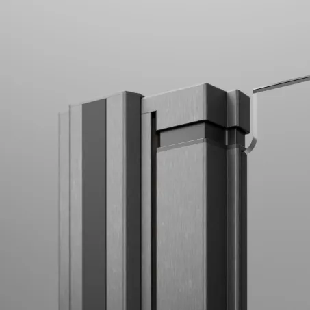 Nes Brushed GunMetal DWS B szálcsiszolt fegyvermetál zuhanyajtó 110 átlátszó jobbos (ajtó 65 cm, fixfal 45 cm)