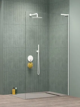 Modo SL II White Walk-in fehér zuhanyfal 55 átlátszó jobbos