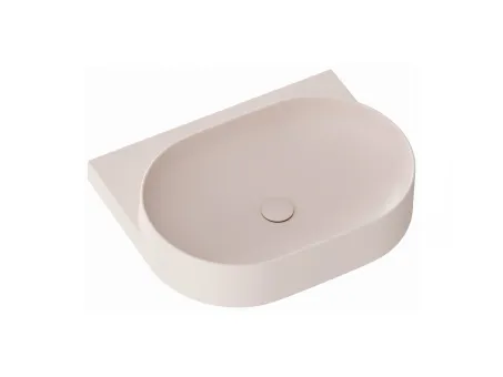 Yard 60 kerámiamosdó Alabaster Pink, túlfolyó furat nélkül