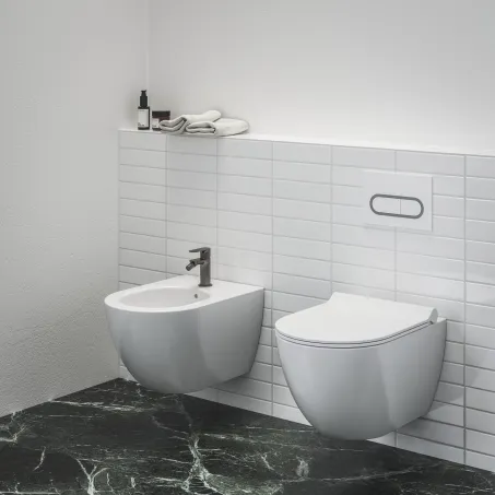 Uni Chrome bidé, fehér