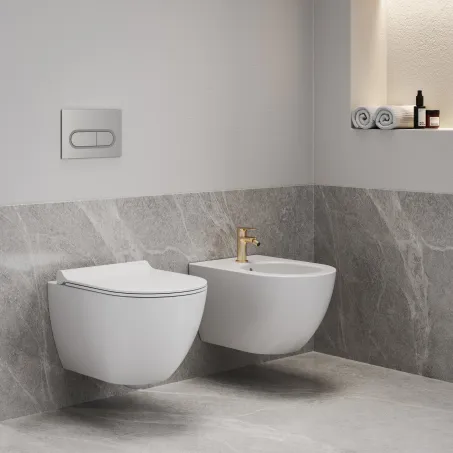 Uni Chrome bidé, fehér