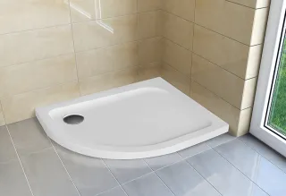 Nero E Slim íves aszimmetrikus lapos zuhanytálca 100x80 balos