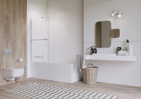 Idea PNJ II kádparaván törölközőtartóval 70 átlátszó