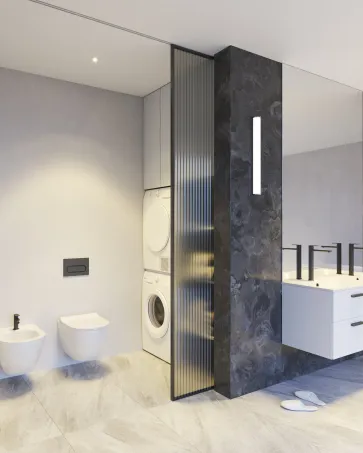 Uni Chrome bidé, fehér