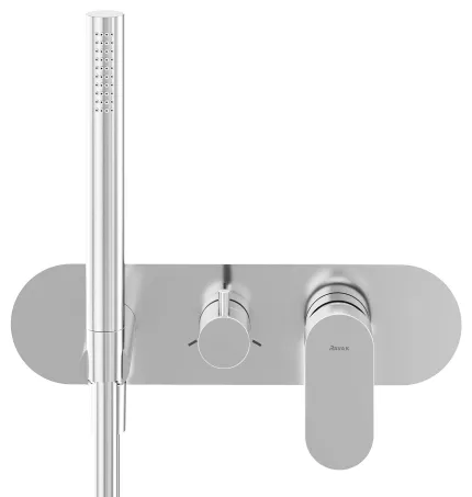 Eleganta falba süllyesztett csaptelep szettel, háromutas, belső egység nélkül EL 068.00CR.O3.RB07D.+S, Chrome