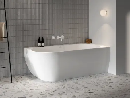 Freedom Corner 170x80 akrilkád, jobb, fehér, fehér/fekete/króm lefolyó