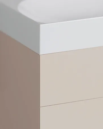 SD Lite 80 fürdőszobai szekrény mosdó alá Alabaster Pink