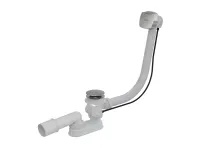 Kád le/túlfolyószett 570 bovdenes, szögletes és krómozott fedél