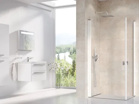 Chrome CRV1-80 zuhanyajtó fehér+transparent (1 oldal)