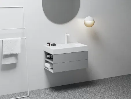 SD Lite 80 B fürdőszobai szekrény mosdó alá Smoke Grey