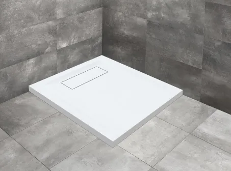 Doris C lapos szögletes fehér zuhanytálca 90x90 fehér