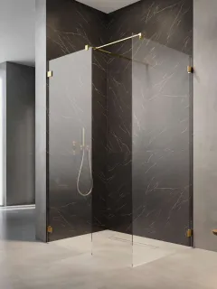 Essenza Pro Gold Walk-in III arany zuhanyfal 50x50 átlátszó