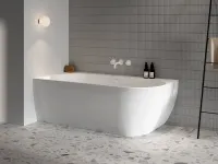 Freedom Corner 170x80 akrilkád, bal, fehér, fehér/fekete/króm lefolyó