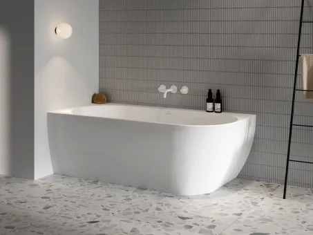 Freedom Corner 170x80 akrilkád, bal, fehér, fehér/fekete/króm lefolyó