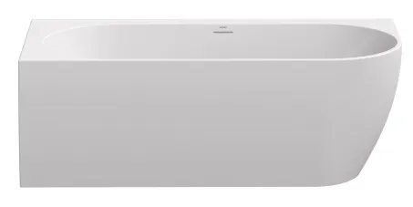 Freedom Corner 170x80 akrilkád, bal, fehér, fehér/fekete/króm lefolyó