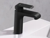 Flat fekete álló mosdócsaptelep leeresztő nélkül FL 014.20BL, fekete