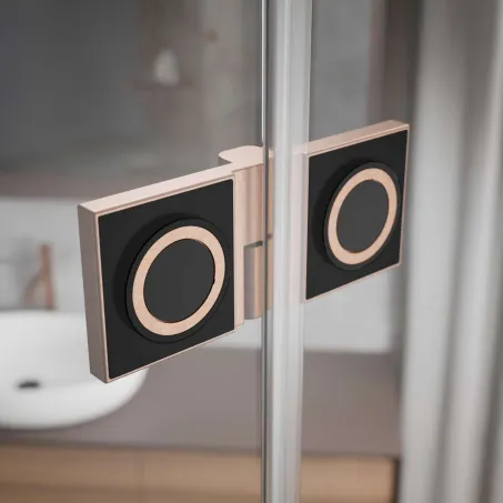 Essenza Pro 8 Brushed Copper DWJ szálcsiszolt réz zuhanyajtó 100 átlátszó balos