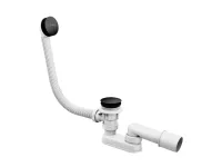 Kád le/túlfolyószett 570 ClickClack, fekete