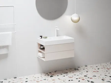 SD Lite 80 B fürdőszobai szekrény mosdó alá Alabaster Pink