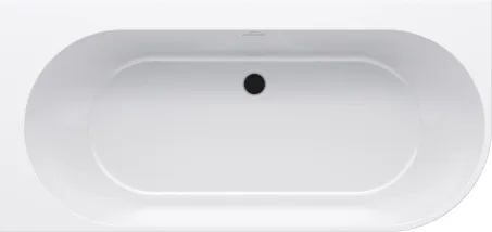 Freedom Corner 170x80 akrilkád, bal, fehér, fehér/fekete/króm lefolyó