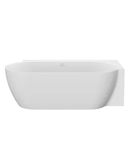 Freedom Corner II Tec 175x86 jobb, akrilkád, matt fehér/fehér, fehér/fekete/króm lefolyó