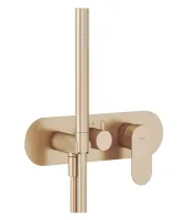 Elaganta falba süllyesztett csaptelep szettel, háromutas, belső egység nélkül EL 068.60RGB.O3.RB07D.+S, Rose Gold Brushed
