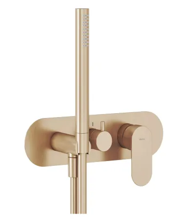 Elaganta falba süllyesztett csaptelep szettel, háromutas, belső egység nélkül EL 068.60RGB.O3.RB07D.+S, Rose Gold Brushed