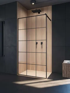 Modo X Black II Factory Walk-in fekete zuhanyfal 70 átlátszó