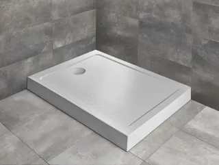 Doros Stone F szögletes fehér zuhanytálca előlappal 120x80 fehér