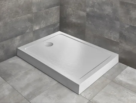 Doros Stone F szögletes fehér zuhanytálca előlappal 120x80 fehér