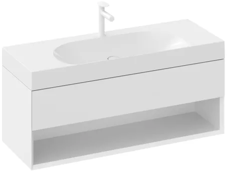 Lite 120/80 S mosdó fehér, túlfolyó nélkül, csaptelep furattal