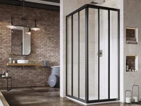 Supernova ASRV3-80 zuhanykabin-198 fekete+transparent