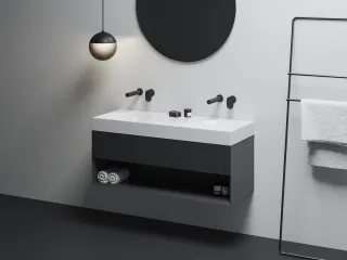 SD Lite 120 fürdőszobai szekrény mosdó alá matt fekete