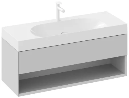 Lite 120/80 S mosdó fehér, túlfolyó nélkül, csaptelep furattal