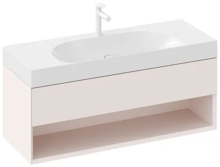 Lite 120/80 S mosdó fehér, túlfolyó nélkül, csaptelep furattal