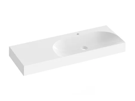 Lite 120/80 mosdó bal fehér, túlfolyó nélkül, csaptelep furattal