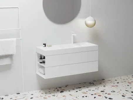 Lite 120/80 mosdó bal fehér, túlfolyó nélkül, csaptelep furattal