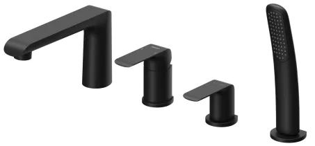 Flat kádperem csaptelep szett FL 026.20BL, fekete