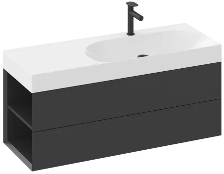 Lite 120/80 mosdó bal fehér, túlfolyó nélkül, csaptelep furattal