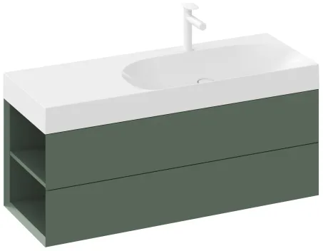 Lite 120/80 mosdó bal fehér, túlfolyó nélkül, csaptelep furattal