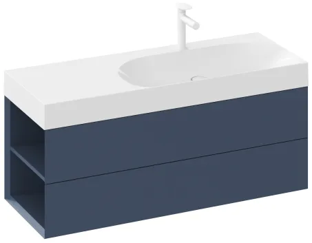 Lite 120/80 mosdó bal fehér, túlfolyó nélkül, csaptelep furattal