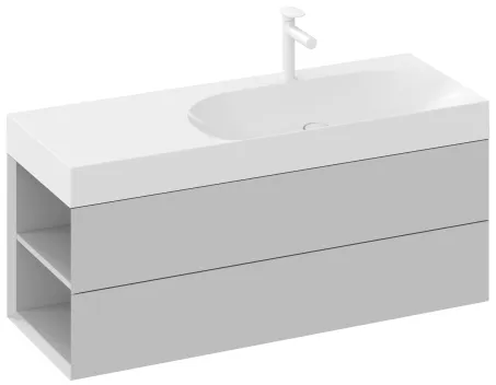 Lite 120/80 mosdó bal fehér, túlfolyó nélkül, csaptelep furattal