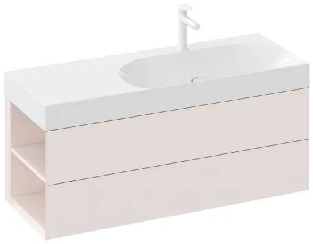 Lite 120/80 mosdó bal fehér, túlfolyó nélkül, csaptelep furattal