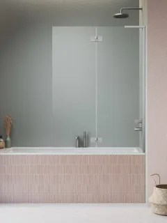 Essenza 8 SL Brushed Nickel PND II szálcsiszolt króm kádparaván 110 átlátszó balos