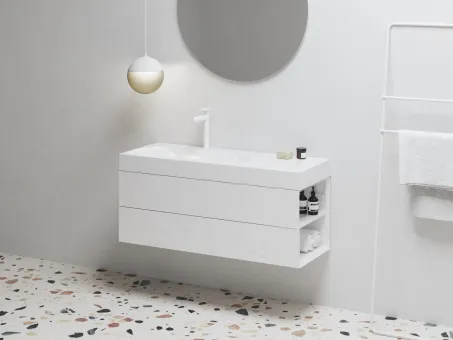 Lite 120/80 mosdó jobb fehér, túlfolyó nélkül, csaptelep furattal